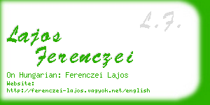 lajos ferenczei business card